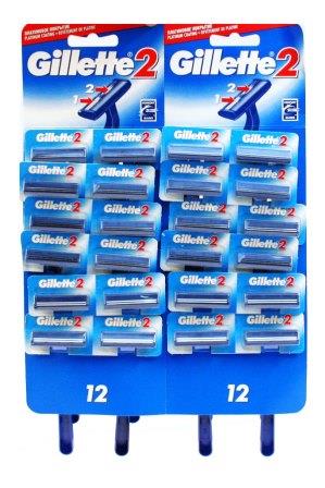 Станок одноразовый Gillette лист - 24 шт 2 лез №29/24/72/