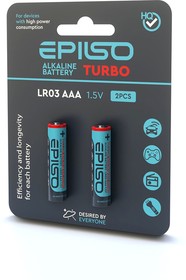 Элементы питания EPILSO  LR03/AAA 2 алкалин Blister Card 1.5V TURBO (20/360)