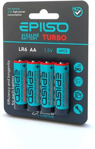 Элементы питания EPILSO  LR6/AA 4 алкалин Blister Card 1.5V TURBO (40/720)