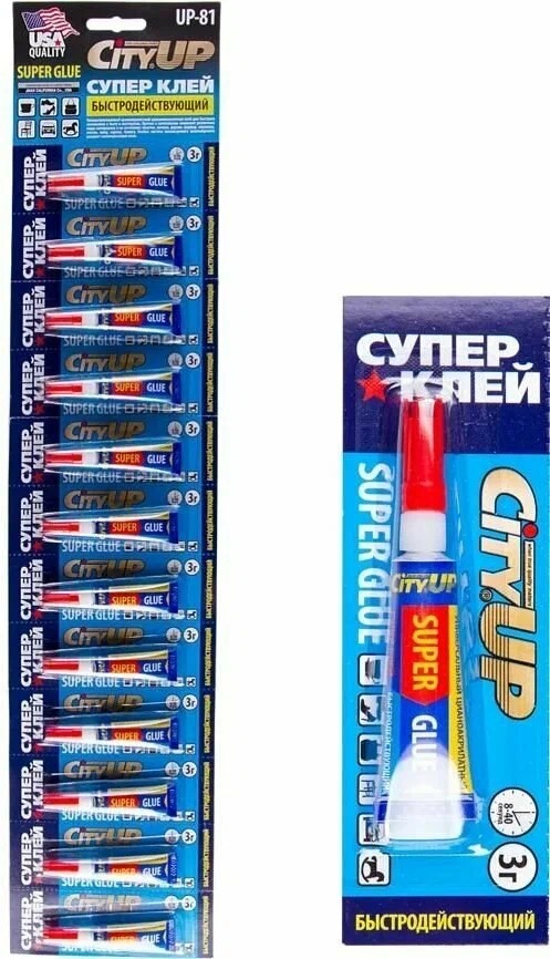 СУПЕР Клей CityUP сверхпрочный лист-12шт /24/144/