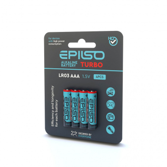 Элементы питания EPILSO  LR03/AAA 4 алкалин Blister Card 1.5V TURBO (40/720)