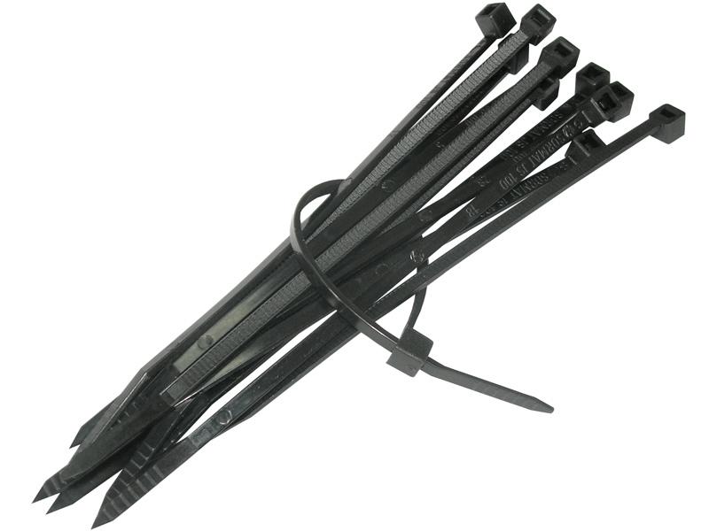 Хомут стяжка 2,5*120 мм нейлон (черный)100 шт./200
