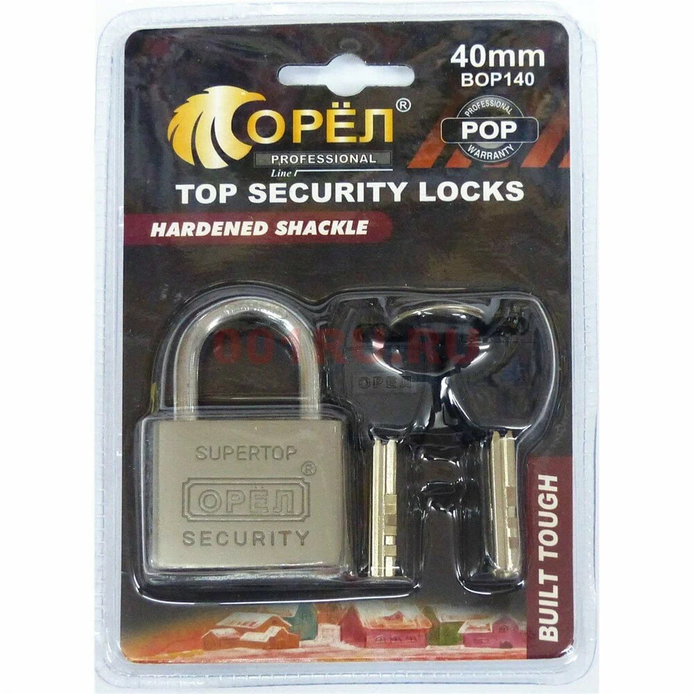 Замок навесной металлический в блистере 60 мм PADLOCK ОРЕЛ