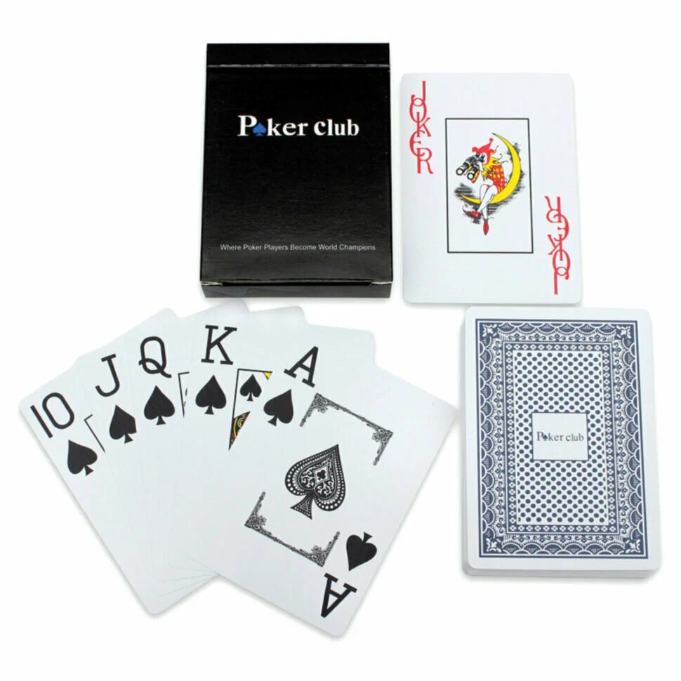 Карты игральные 54 л пластик Poker club GN-616,НВ-10/12/144/