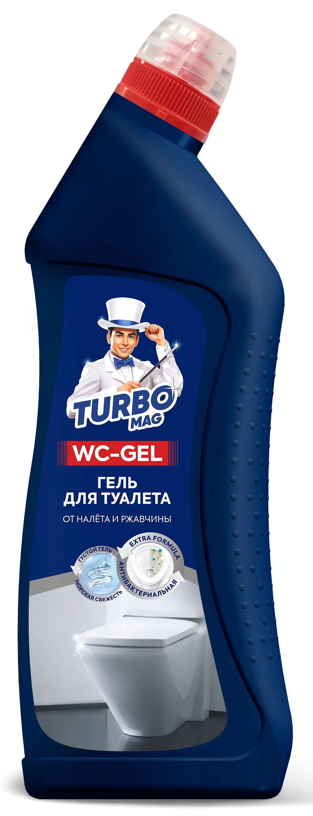TURBOMAG.  Гель чистящий  для туалета WC-GEL морская волна/хвойная свежесть, 750 мл./10/, шт