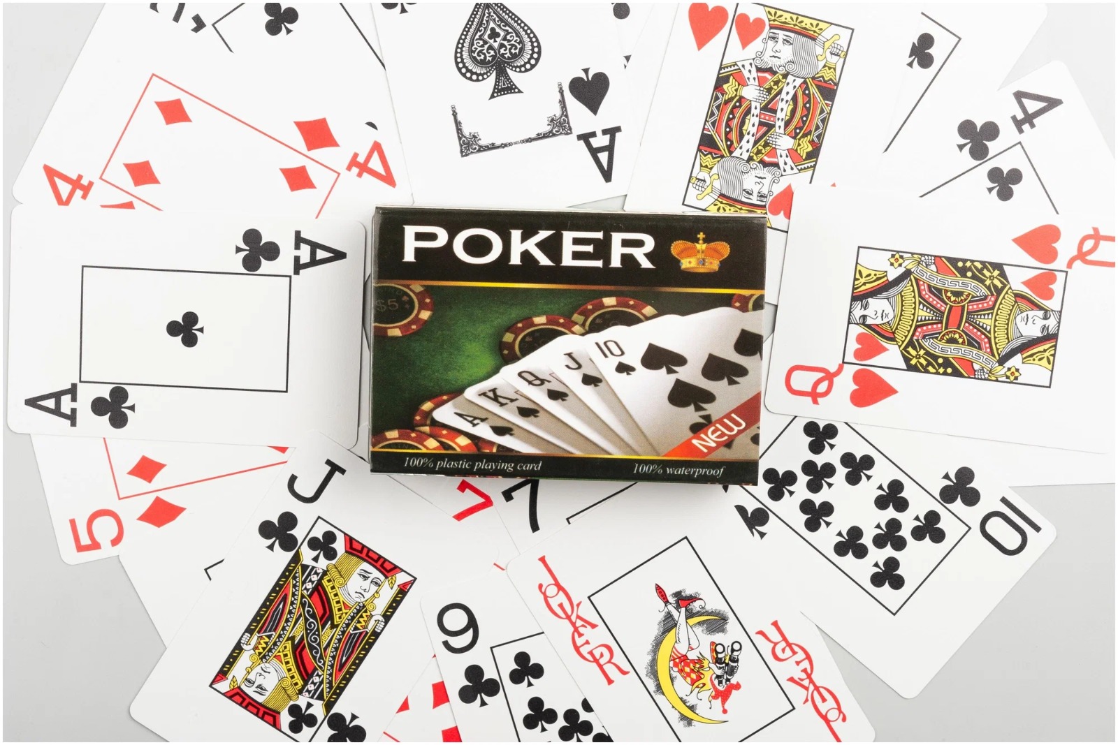Карты игральные POKER  54 л пластик RK-5808/12/144/